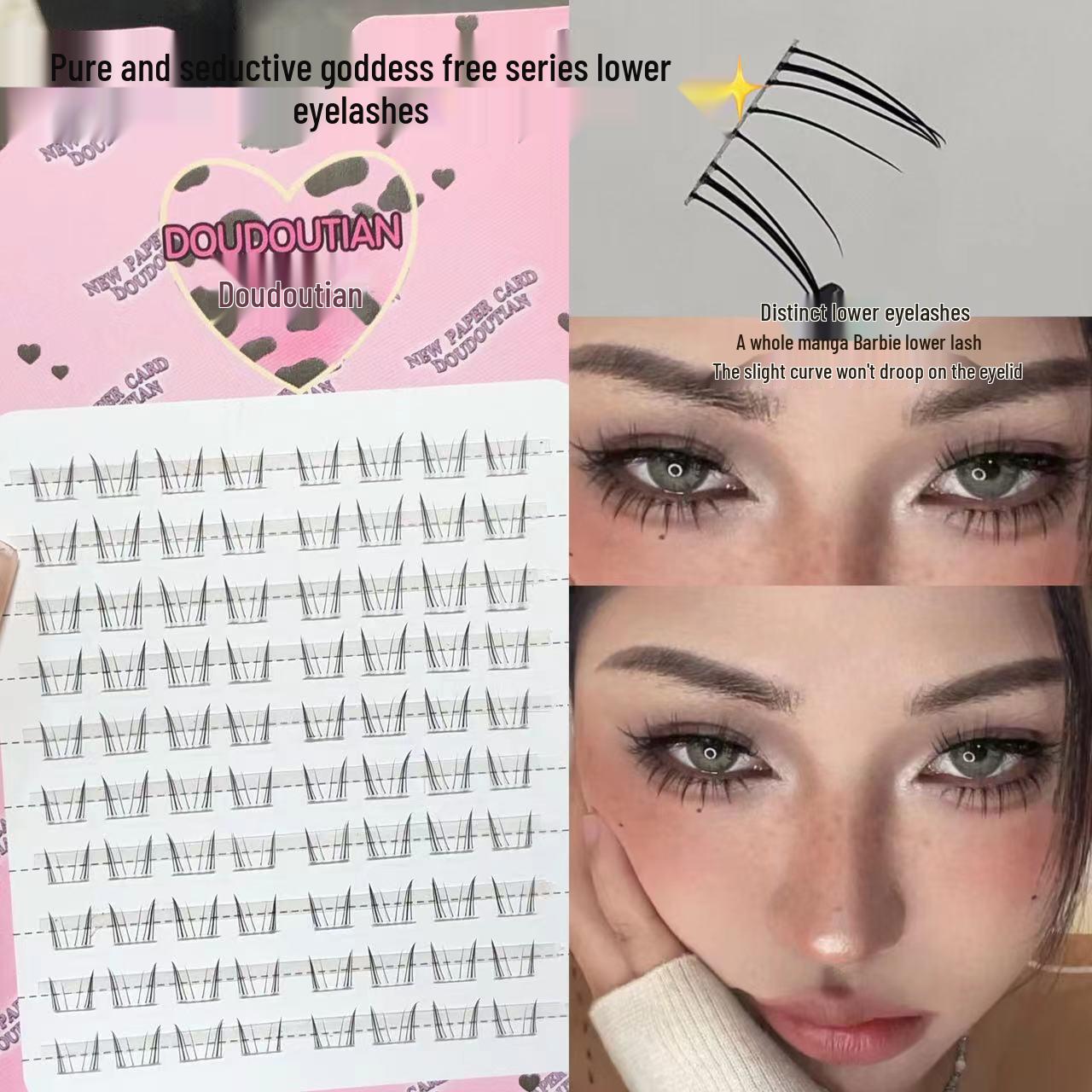 Sweet & Delicate Small Rabbit-Ear Inspired Thai Style False Eyelashes - Natural, Segmented, Thick, and Flirty.
Sweet & Delicate Small Rabbit-Ear Inspired Thai Style False Eyelashes - Natural, Segmented, Thick, and Flirty.