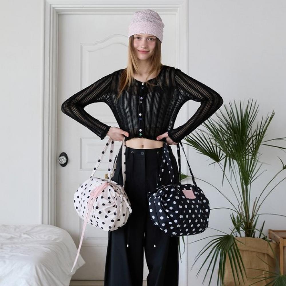 Egoist Polka Dot Mini Boston Bag Es2oab02 CR/FF
Egoist Polka Dot Mini Boston Bag Es2oab02 CR/FF