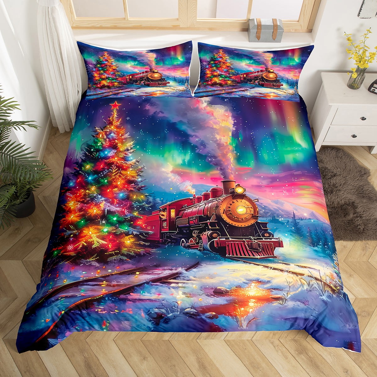 Train Soft Duvet Cover Retro Steam Engine Children Kids Railway Track Transport for Young Boys Young Girls Beding Set,Galaxy Stars Iridescent 135*200cm Eu-Single
Train Soft Duvet Cover Retro Steam Engine Children Kids Railway Track Transport for Young Boys Young Girls Beding Set,Galaxy Stars Iridescent 135*200cm Eu-Single
