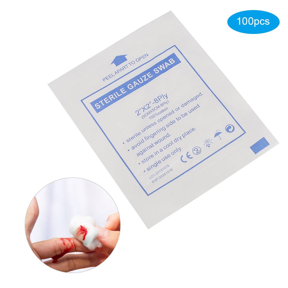 100pcs 5 x 5cm Medical Purified Gauze Wound Dressing Sterile Cotton Pad First Aid Care Supplies
100pcs 5 x 5cm Medical Purified Gauze Wound Dressing Sterile Cotton Pad First Aid Care Supplies