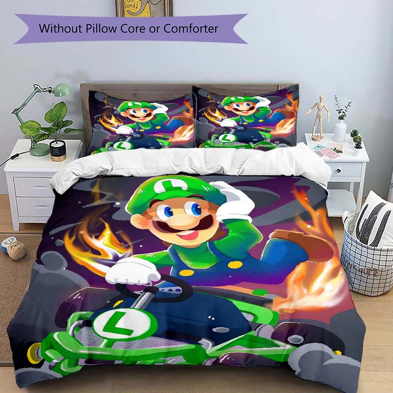 3pcs Luigi s Inferno Racer Printed Quilt Set - Includes 1 Quilt Cover and 2 Pillowcases, Machine Washable - Suitable for All Seasons.W054 135x200cm
3pcs Luigi s Inferno Racer Printed Quilt Set - Includes 1 Quilt Cover and 2 Pillowcases, Machine Washable - Suitable for All Seasons.W054 135x200cm