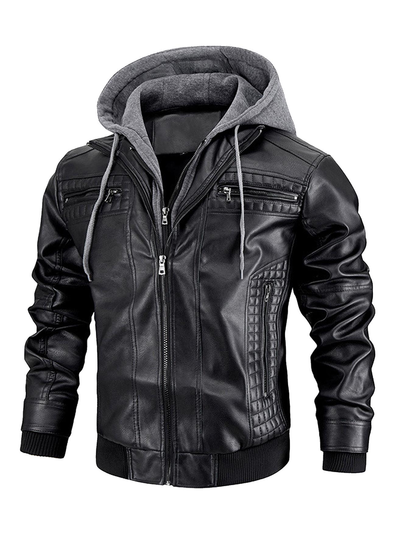 Men s Retro Black Hooded Motorcycle Jacket with Zipper Pockets XXXL чорний
Men s Retro Black Hooded Motorcycle Jacket with Zipper Pockets XXXL чорний