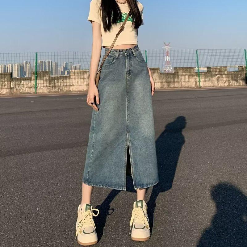 Women s High-Waisted A-Line Denim Midi Skirt with Slit - Spring/Autumn 2024 Fashion XS світло-синій колір
Women s High-Waisted A-Line Denim Midi Skirt with Slit - Spring/Autumn 2024 Fashion XS світло-синій колір