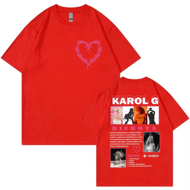 Singer Karol G Bichota Album Fashion Tshirt Aesthetic Hip Hop Y2k Popular Unisex Women T Shirts Casual Oversized Cotton Tee Shirts 4XL
Singer Karol G Bichota Album Fashion Tshirt Aesthetic Hip Hop Y2k Popular Unisex Women T Shirts Casual Oversized Cotton Tee Shirts 4XL
