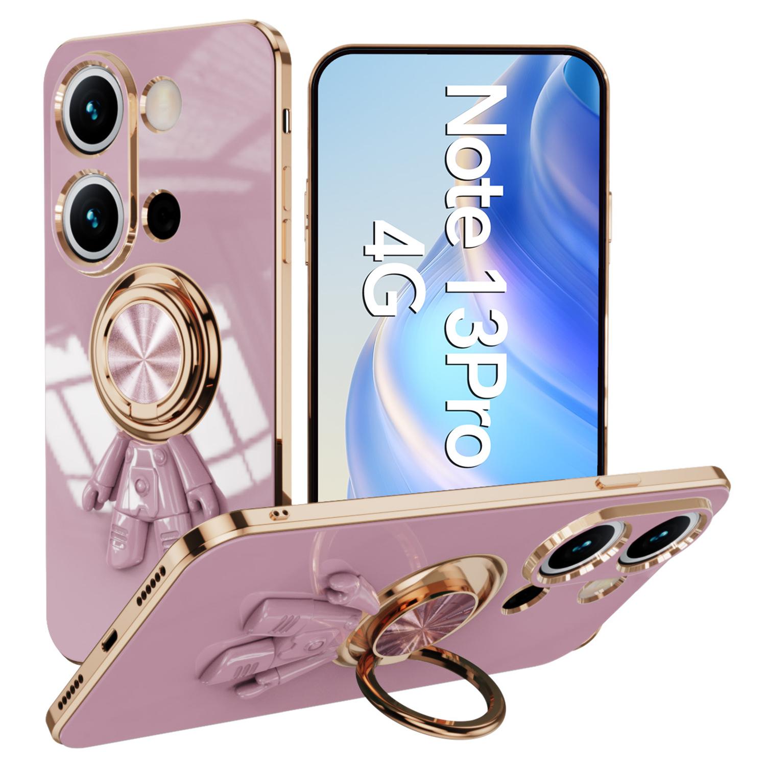 For Xiaomi Redmi Note 13 Pro 4G/Poco M6 Pro 4G Case with Astronaut Ring Kickstand 6D Electroplating TPU Phone Cover Purple
For Xiaomi Redmi Note 13 Pro 4G/Poco M6 Pro 4G Case with Astronaut Ring Kickstand 6D Electroplating TPU Phone Cover Purple