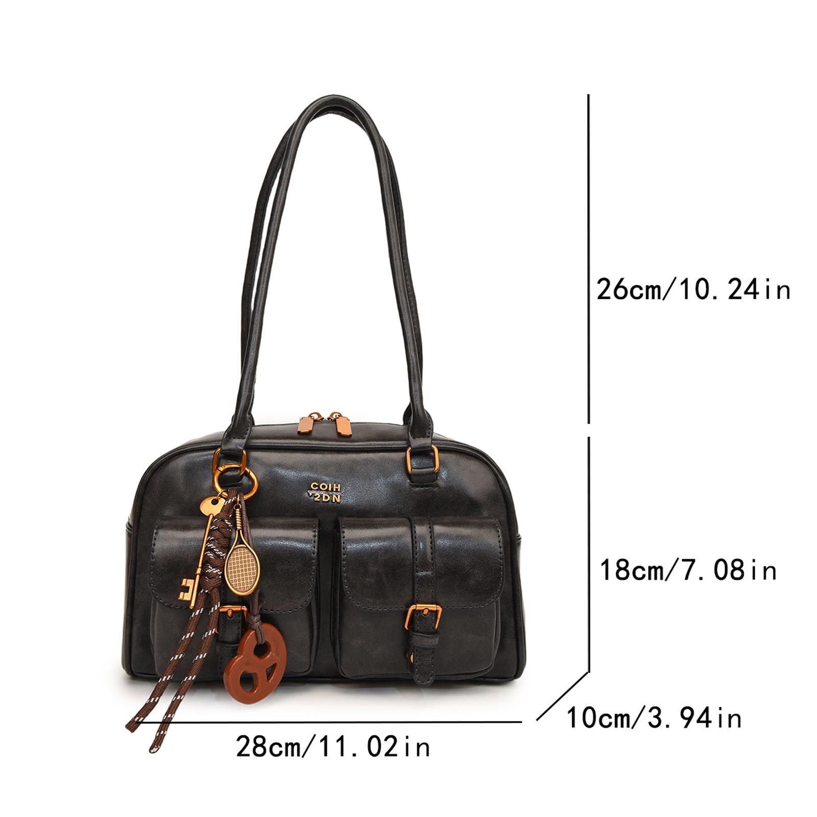 Retro Top Handle Bag with Multiple Pockets Solid Color Shoulder Bags PU Leather Handbag for Women Daily Travel Shopping Work чорний
Retro Top Handle Bag with Multiple Pockets Solid Color Shoulder Bags PU Leather Handbag for Women Daily Travel Shopping Work чорний