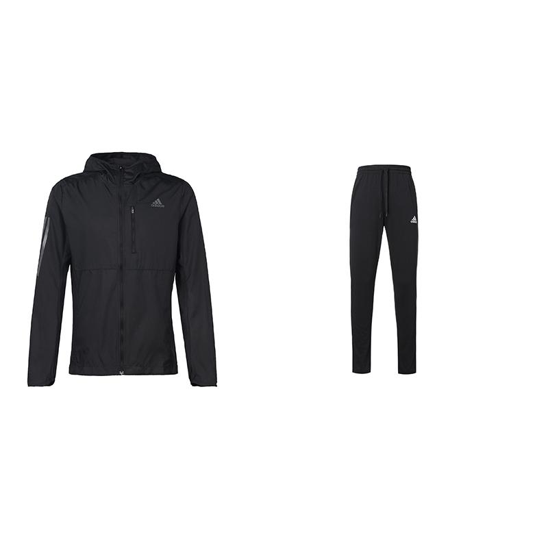 Adidas Own The Run Jacket Running Hooded Long Sleeve Drawstring Pants Casual Sports Set Unisex Sports Set Black FL6964+GK9222 XL
Adidas Own The Run Jacket Running Hooded Long Sleeve Drawstring Pants Casual Sports Set Unisex Sports Set Black FL6964+GK9222 XL