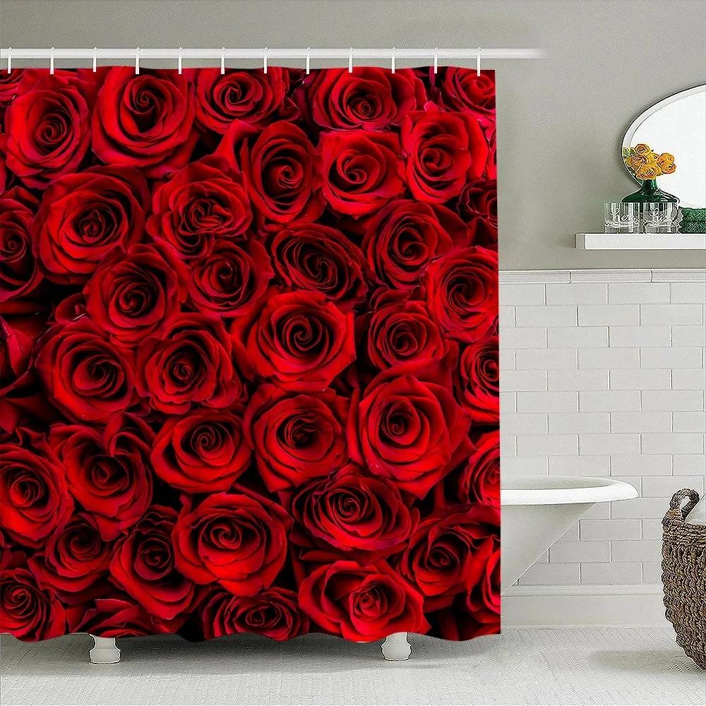 1Pc Red Rose Shower Curtain Bathroom Partition Decorative Curtain Machine Washable Rose Print Window Privacy Curtain W60H190(CM)-1 Pcs
1Pc Red Rose Shower Curtain Bathroom Partition Decorative Curtain Machine Washable Rose Print Window Privacy Curtain W60H190(CM)-1 Pcs