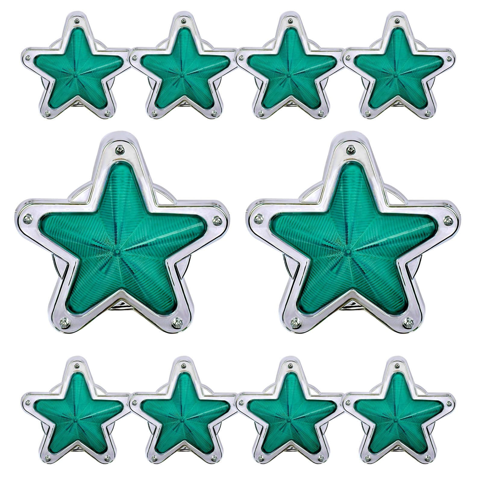 Meliore LED Side Marker Star for Deco Light Retro and Classic Set of Green Lights, Shape, 12V/24V, Trucks, Trucks, Trucks, Style, Vehicles, 10,
Meliore LED Side Marker Star for Deco Light Retro and Classic Set of Green Lights, Shape, 12V/24V, Trucks, Trucks, Trucks, Style, Vehicles, 10,