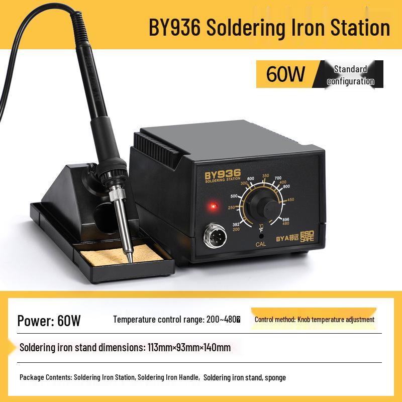Adjustable Temperature Electric Soldering Iron Station BY936: 942 Repair & Student Soldering Tool Set.
Adjustable Temperature Electric Soldering Iron Station BY936: 942 Repair & Student Soldering Tool Set.
