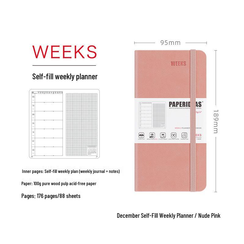 Еженедельник для студентов PAPERIDEAS и карманный блокнот в клетку 48K Self-Filled Weekly Planner
Еженедельник для студентов PAPERIDEAS и карманный блокнот в клетку 48K Self-Filled Weekly Planner