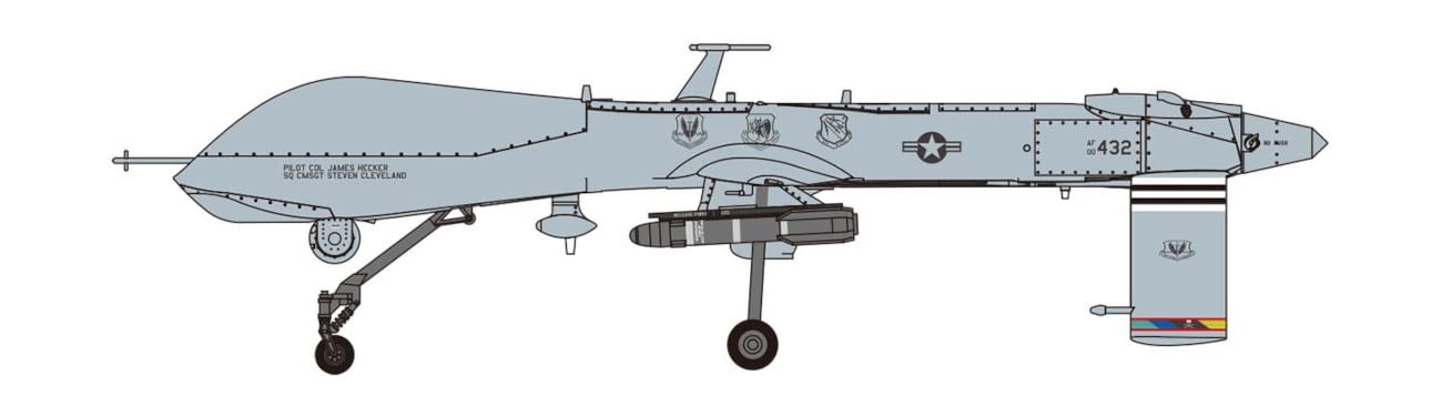 Platts Air Force Беспилотный ударный самолет Predator Last Mission 2018 Пластиковая модель Литье Цвет 1/72 США. MQ-1B АС-64
Platts Air Force Беспилотный ударный самолет Predator Last Mission 2018 Пластиковая модель Литье Цвет 1/72 США. MQ-1B АС-64