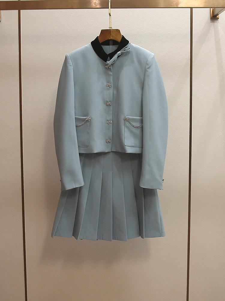 Elegant Spring Women s Bowknot Jacket & Pleated Skirt Set Large синий
Elegant Spring Women s Bowknot Jacket & Pleated Skirt Set Large синий