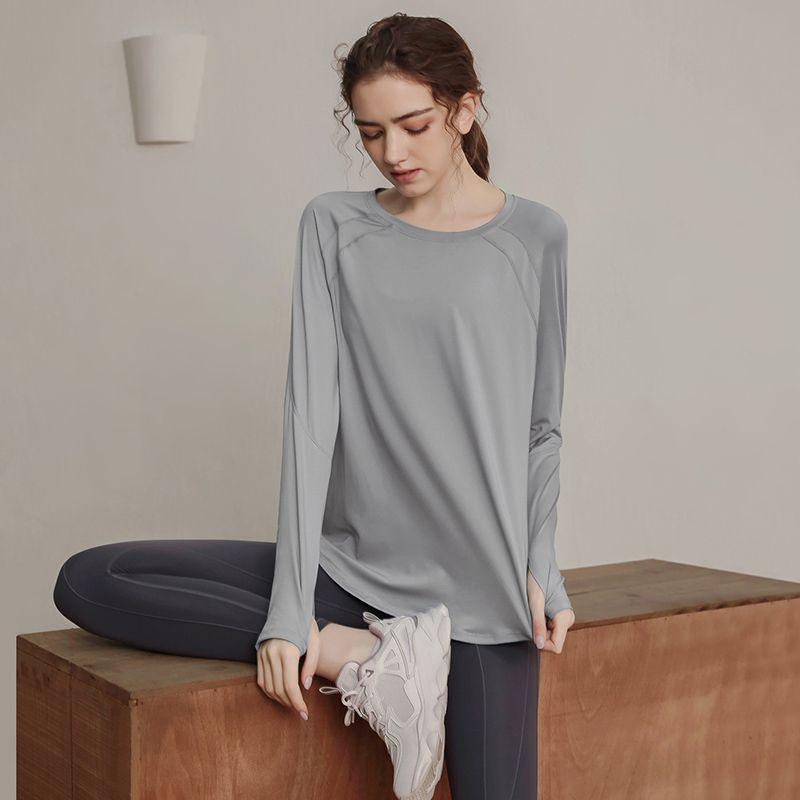 Long Sleeves Tops Breathable Quick-Drying Blouse Thin Yoga Clothes Grey L
Long Sleeves Tops Breathable Quick-Drying Blouse Thin Yoga Clothes Grey L