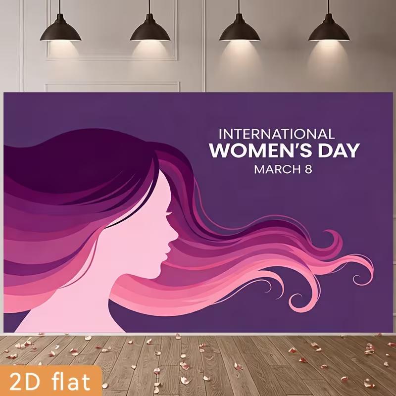 2D March 8 International Women s Day Backdrop, Stylish Purple Pink Woman Silhouette Background 47.2x31.5inch/120*80cm
2D March 8 International Women s Day Backdrop, Stylish Purple Pink Woman Silhouette Background 47.2x31.5inch/120*80cm