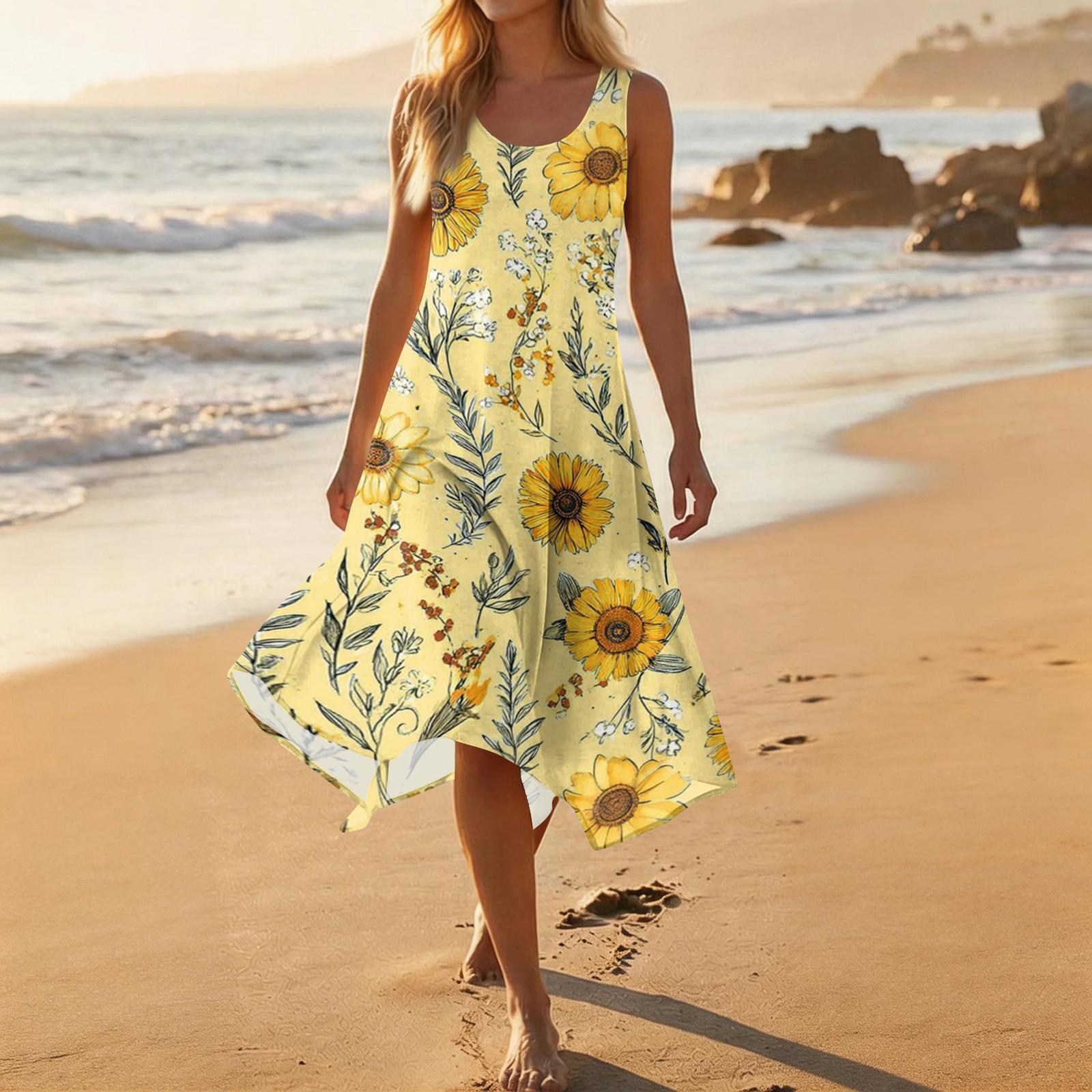 Sleeveless Print Midi Dress for Women Lightweight Flowy Fit Summer Dresses for Women Uk Ladies Summer Dresses Uk XL жовтий
Sleeveless Print Midi Dress for Women Lightweight Flowy Fit Summer Dresses for Women Uk Ladies Summer Dresses Uk XL жовтий