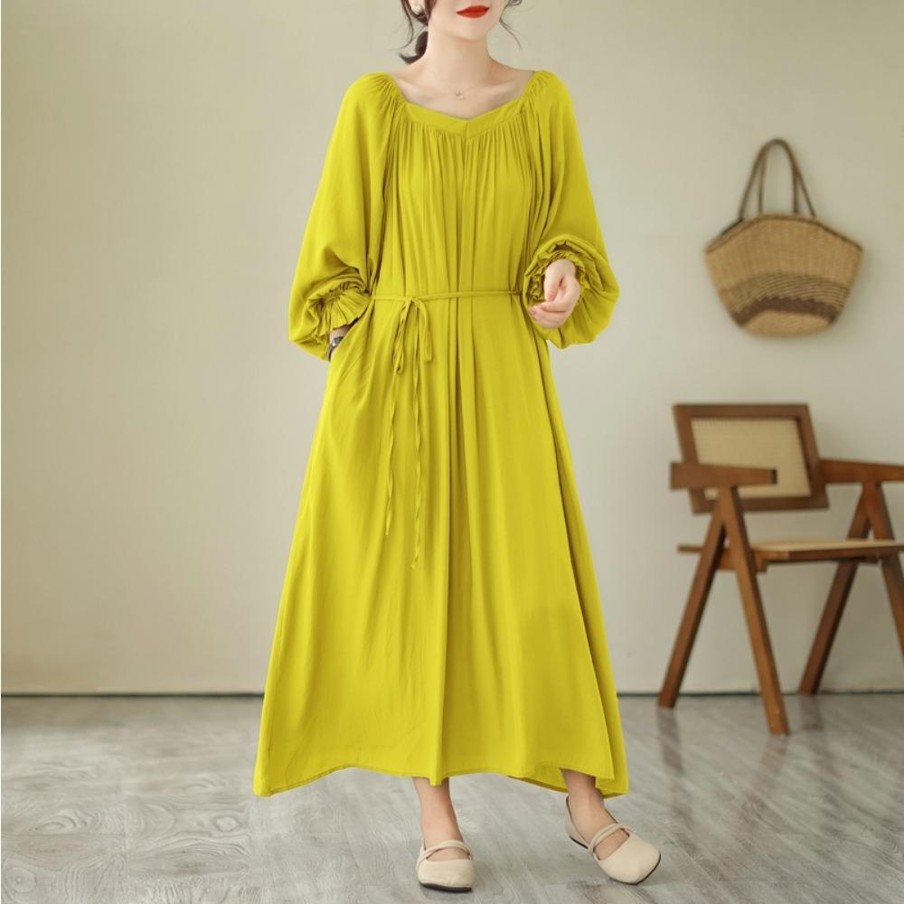 DIMANAF 2024, женское летнее пляжное платье больших размеров с поясом, женское длинное платье без рукавов, повседневный большой свободный сарафан 91664 One Size