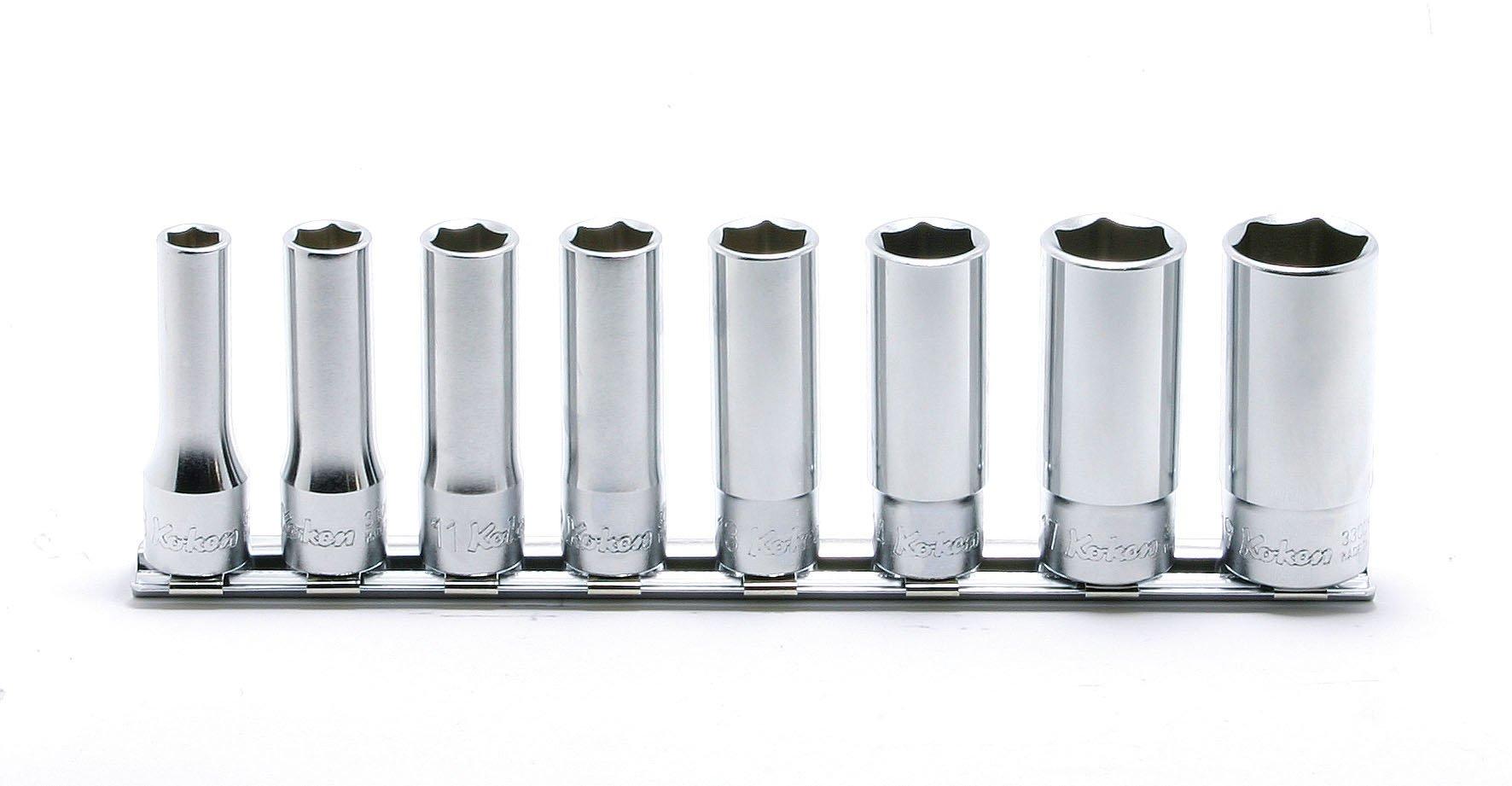 Yamashita Industrial Research Institute Koken Hexagonal deep socket rail set 8 pieces 3/8 (9.5mm) SQ. RS3300M/8
Yamashita Industrial Research Institute Koken Hexagonal deep socket rail set 8 pieces 3/8 (9.5mm) SQ. RS3300M/8