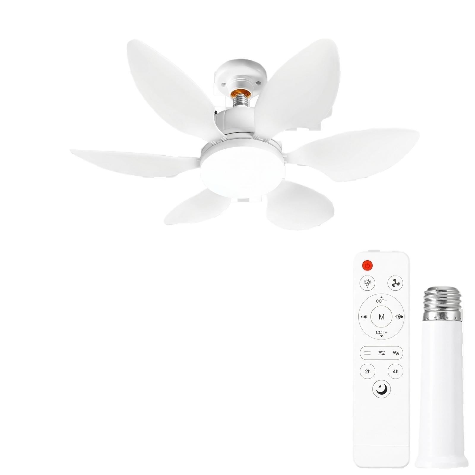 LED Fan Light E27 Base With Extension Rod Remote Control Adjustable Wind Speed And Color Temperature For Household Use One Size білий
LED Fan Light E27 Base With Extension Rod Remote Control Adjustable Wind Speed And Color Temperature For Household Use One Size білий