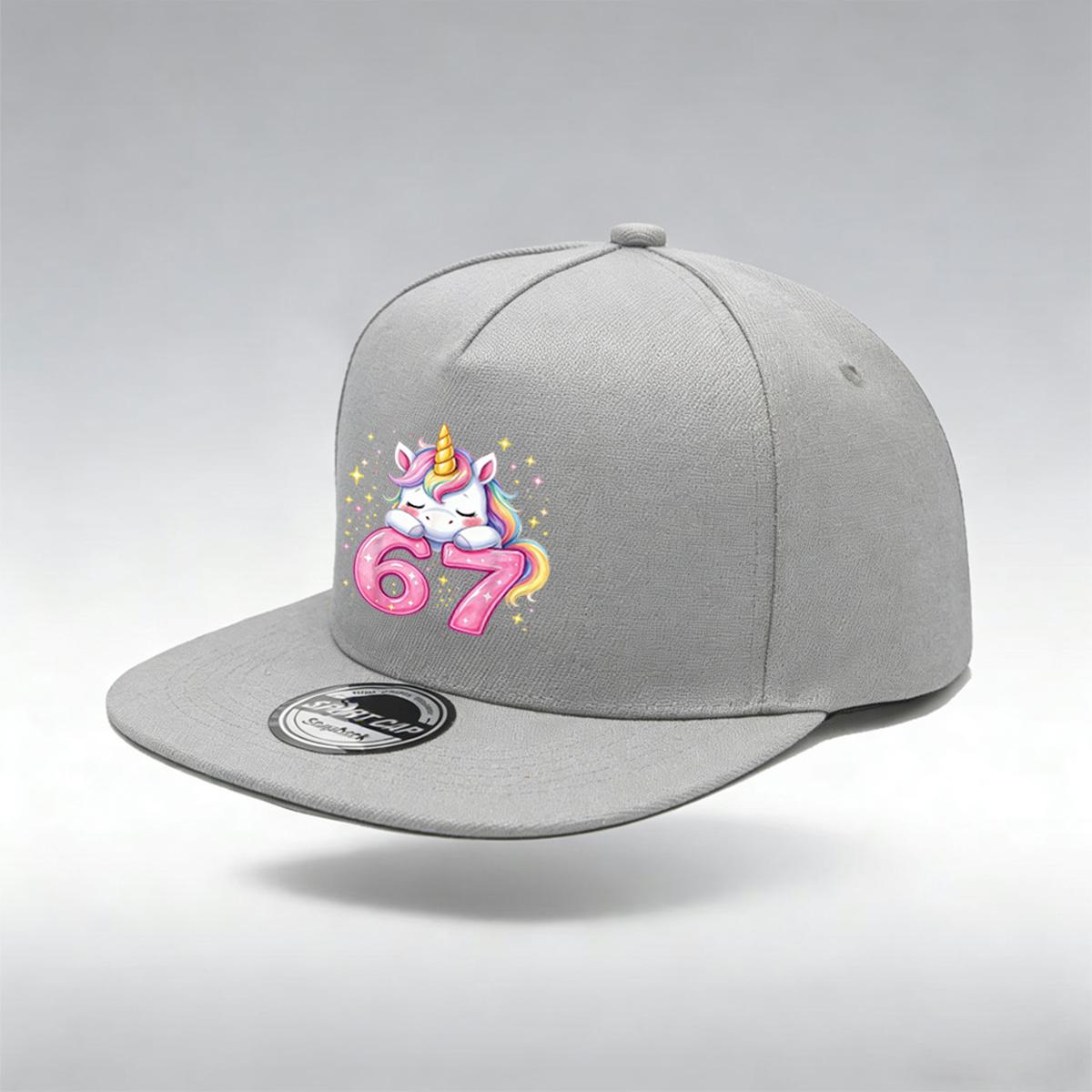 1/2PC Breathable Flat Brim Unicorn 67 Hat, One Size, Cute Cartoon Print, Trendy Sweet Cool Style for Daily Wear сірий
1/2PC Breathable Flat Brim Unicorn 67 Hat, One Size, Cute Cartoon Print, Trendy Sweet Cool Style for Daily Wear сірий