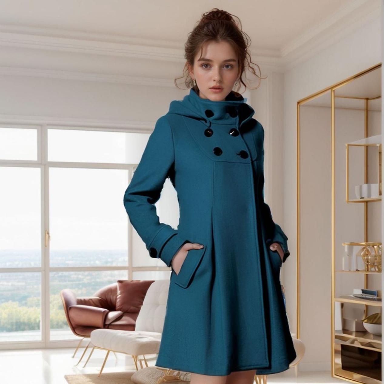 Женское пальто на осень и зиму средней длины с капюшоном, двубортное, кейп, женский тренч M зелёный
Женское пальто на осень и зиму средней длины с капюшоном, двубортное, кейп, женский тренч M зелёный