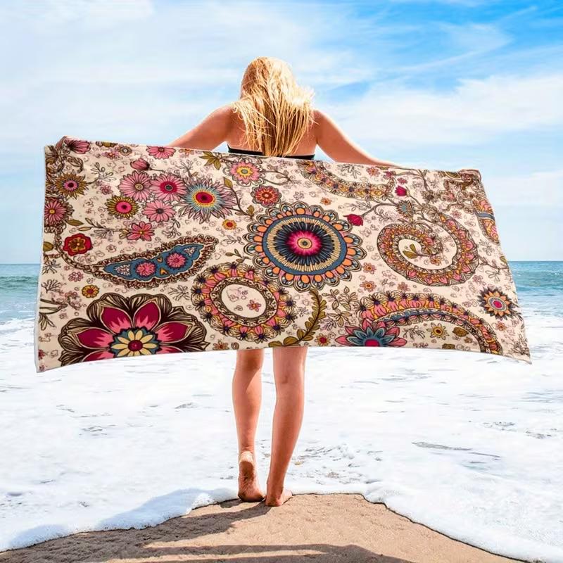 Boho Ethnic Beach Towel Retro Colorful Geometric Abstract Folk Art Print Soft Absorbent Quick Dry Towel for Beach Daily W30*H60(CM)
Boho Ethnic Beach Towel Retro Colorful Geometric Abstract Folk Art Print Soft Absorbent Quick Dry Towel for Beach Daily W30*H60(CM)