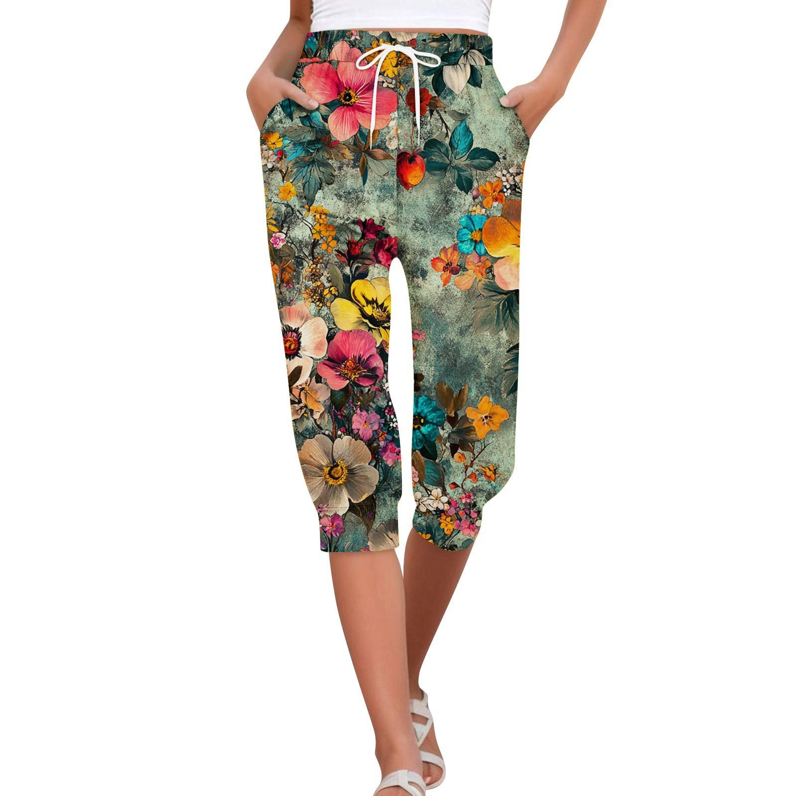 Women s Summer Hawaiian Print Casual Loose Cropped Pants with Pockets S
Women s Summer Hawaiian Print Casual Loose Cropped Pants with Pockets S