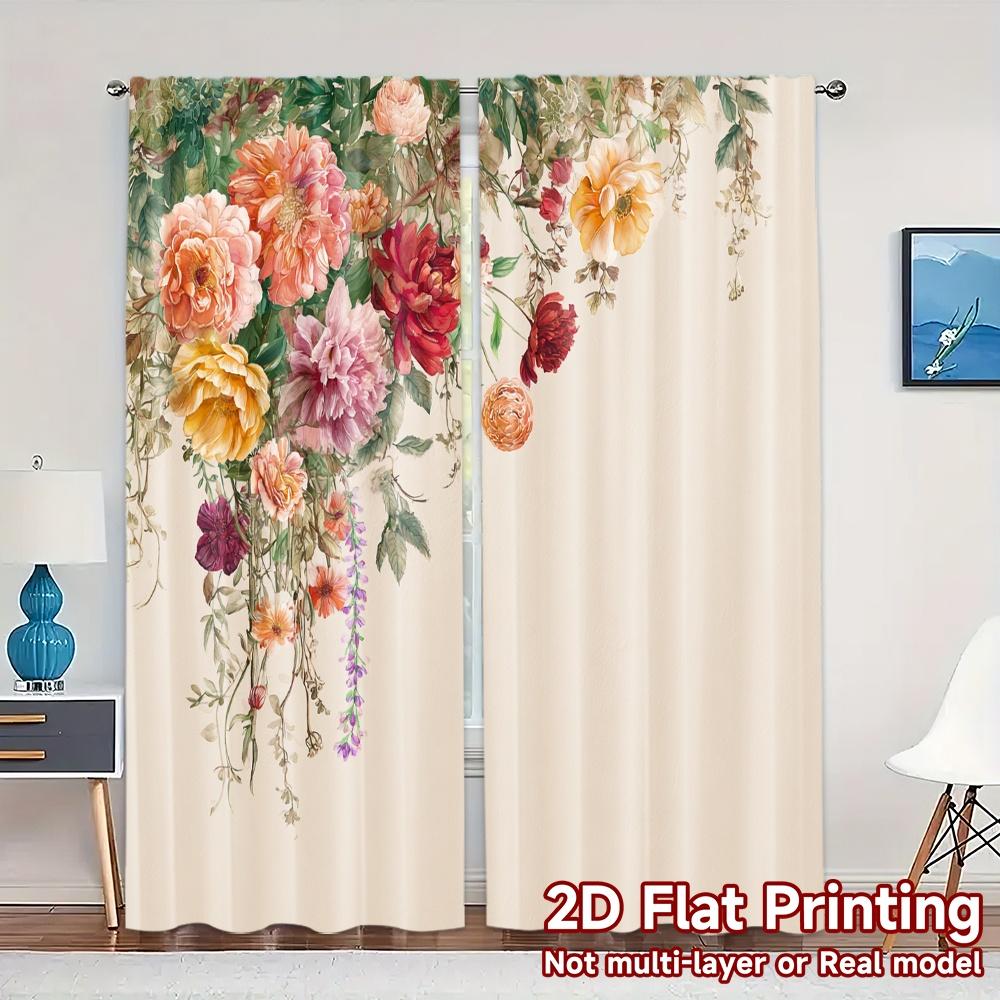 2D Flat Printing JIT 2pcs Curtains (Without Rod) Floral Drapes Contemporary Chic Curtains Polyester Easy Install Curtains All 100*130 Rod Pocket 1pcs
2D Flat Printing JIT 2pcs Curtains (Without Rod) Floral Drapes Contemporary Chic Curtains Polyester Easy Install Curtains All 100*130 Rod Pocket 1pcs