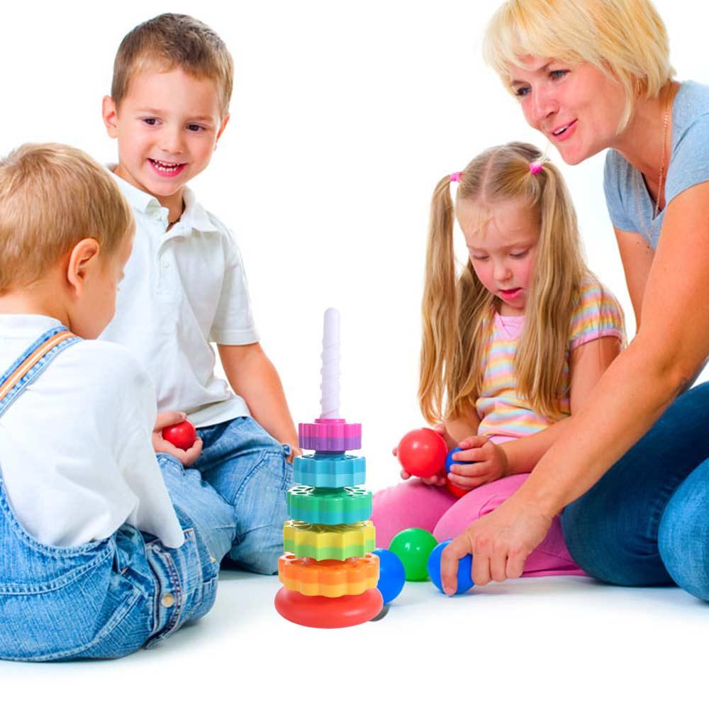 Hand-eye Coordination Rotating Screw Bolt Toys Perception Training Stacking Rainbow Tower Infant
Hand-eye Coordination Rotating Screw Bolt Toys Perception Training Stacking Rainbow Tower Infant