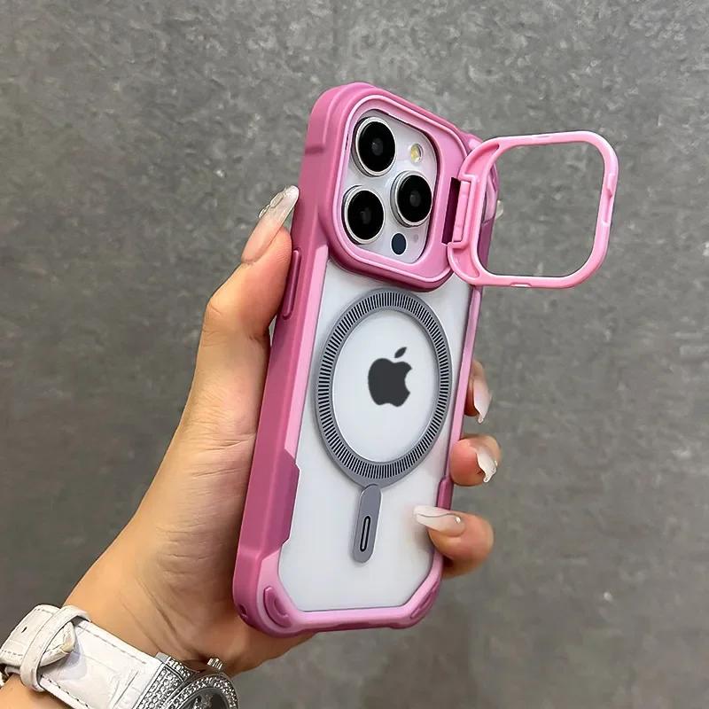 Защитный чехол Armor Fold с подставкой и защитой линз, MagSafe для iPhone 16 13 12 14 15 Pro Max Plus, магнитная беспроводная зарядка, противоударный чехол For iPhone 16 Pro
Защитный чехол Armor Fold с подставкой и защитой линз, MagSafe для iPhone 16 13 12 14 15 Pro Max Plus, магнитная беспроводная зарядка, противоударный чехол For iPhone 16 Pro