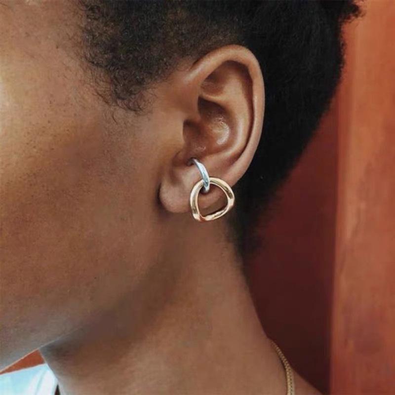 Gold & Silver Colorblock Vintage Hoop Earrings - 925 Stud, Hong Kong Style, Women s Light Luxury Jewelry A004 Gold
Gold & Silver Colorblock Vintage Hoop Earrings - 925 Stud, Hong Kong Style, Women s Light Luxury Jewelry A004 Gold