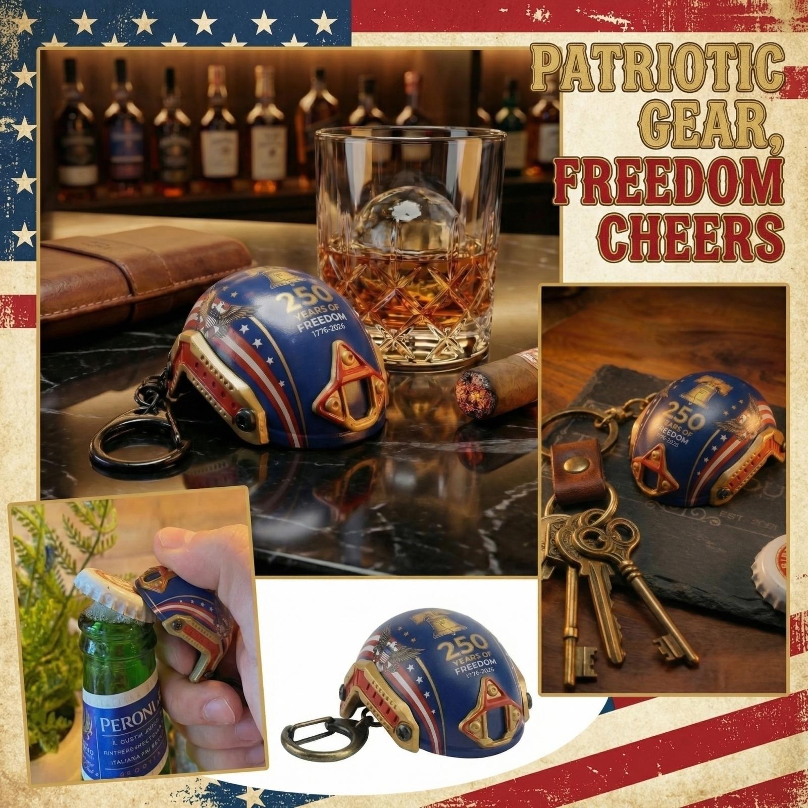 Helmet-Shaped Bottle Opener Keychain One Size
Helmet-Shaped Bottle Opener Keychain One Size