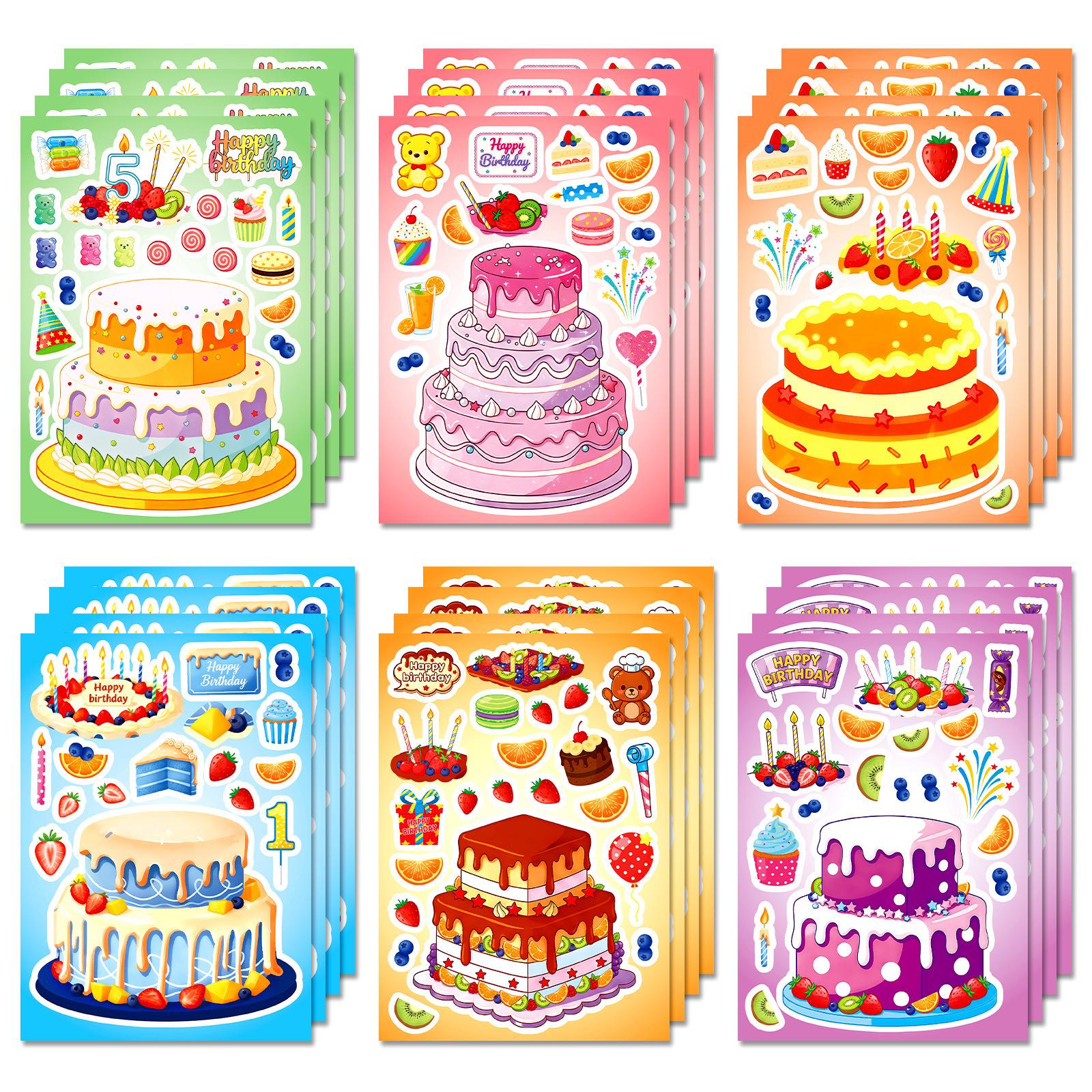 6 Sheets/Pack Cartoon Birthday Cake Puzzle Face-Changing Stickers Reward Children S Enlightenment Toys Fun Stickers
6 Sheets/Pack Cartoon Birthday Cake Puzzle Face-Changing Stickers Reward Children S Enlightenment Toys Fun Stickers