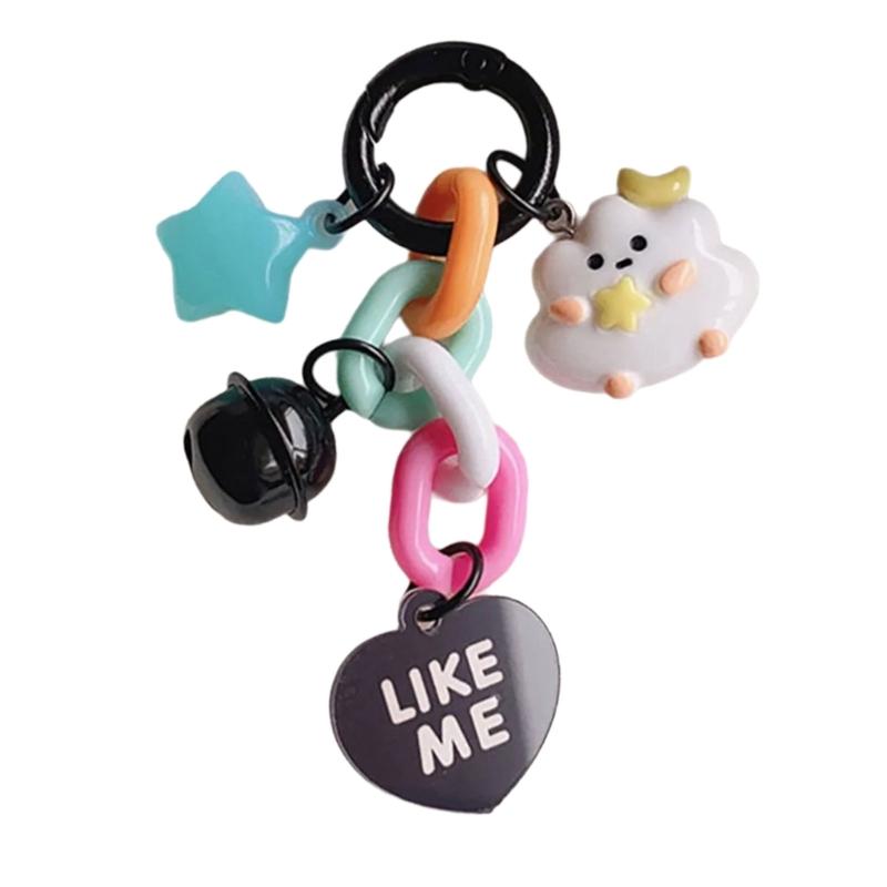 Unique Moon Cloud Star Bell Heart Pendant Keychain Handmade Colorful Resin Keyring Accessory Handbag Accessories чорний
Unique Moon Cloud Star Bell Heart Pendant Keychain Handmade Colorful Resin Keyring Accessory Handbag Accessories чорний