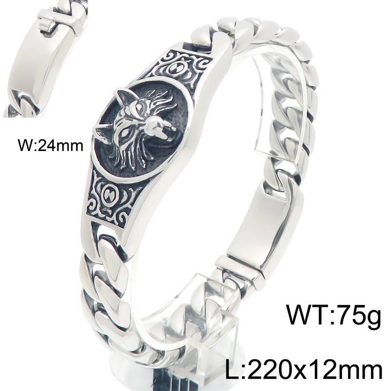 2026 Personalized Jewelry, European and American Fashion Domineering Wolf King Round Brand Splicing Cuban Chain Titanium Steel Men s Bracelet 12MM+22CM
2026 Personalized Jewelry, European and American Fashion Domineering Wolf King Round Brand Splicing Cuban Chain Titanium Steel Men s Bracelet 12MM+22CM