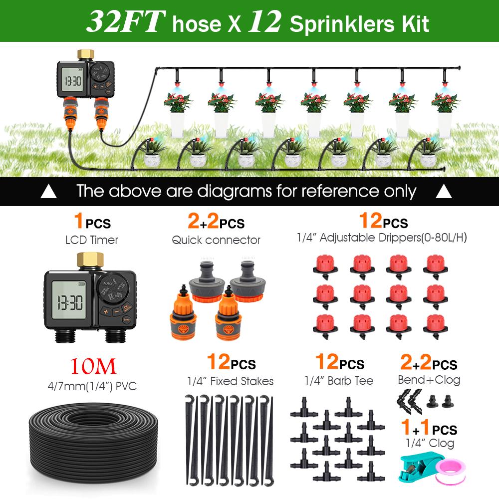 New Type-C Garden Independent Dual Zone LCD Display Watering Timer Automatic Irrigation Kit Small Intelligent Gardening Program
New Type-C Garden Independent Dual Zone LCD Display Watering Timer Automatic Irrigation Kit Small Intelligent Gardening Program