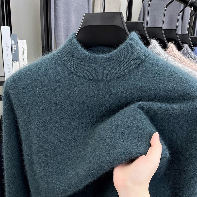 Men s Thick Wool Knit Pullover Sweater with Half-High Collar L
Men s Thick Wool Knit Pullover Sweater with Half-High Collar L