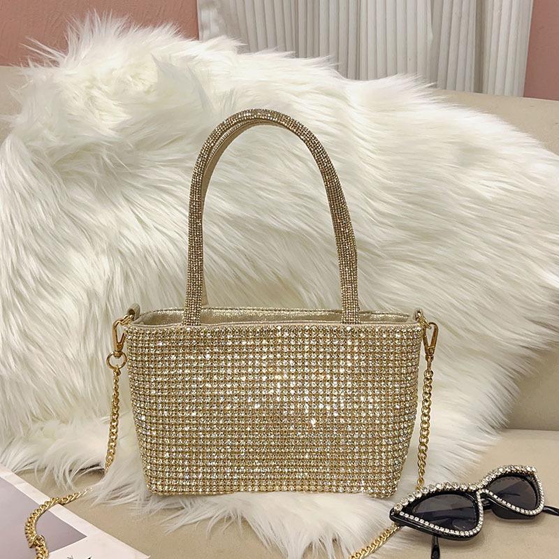 Chic Rhinestone Inlaid Evening Bag - Elegant Single Shoulder Handbag with Lasting Shine
Chic Rhinestone Inlaid Evening Bag - Elegant Single Shoulder Handbag with Lasting Shine