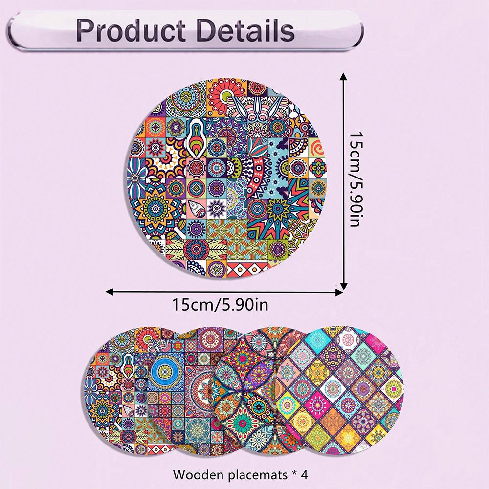 Круглый Деревянный - Прочный, Термостойкий, Нескользящий и Легко Моющийся - Праздничный Обеденный Аксессуар | Яркие Узоры | Термостойкие Подставки 10*10*0.3cm
Круглый Деревянный - Прочный, Термостойкий, Нескользящий и Легко Моющийся - Праздничный Обеденный Аксессуар | Яркие Узоры | Термостойкие Подставки 10*10*0.3cm