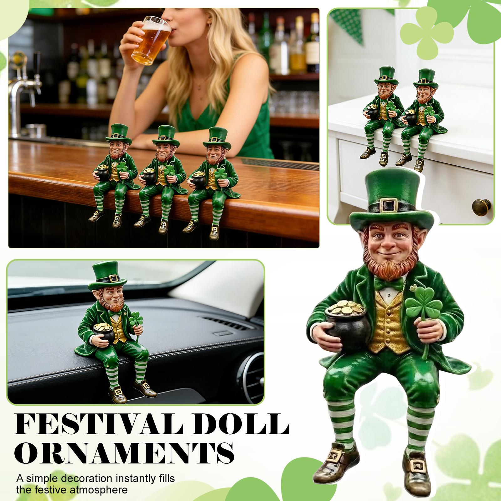Resin Sitting Leprechaun Figurine with Pot of and Shamrock Hat Irish Folklore Character Statue Ornament One Size
Resin Sitting Leprechaun Figurine with Pot of and Shamrock Hat Irish Folklore Character Statue Ornament One Size