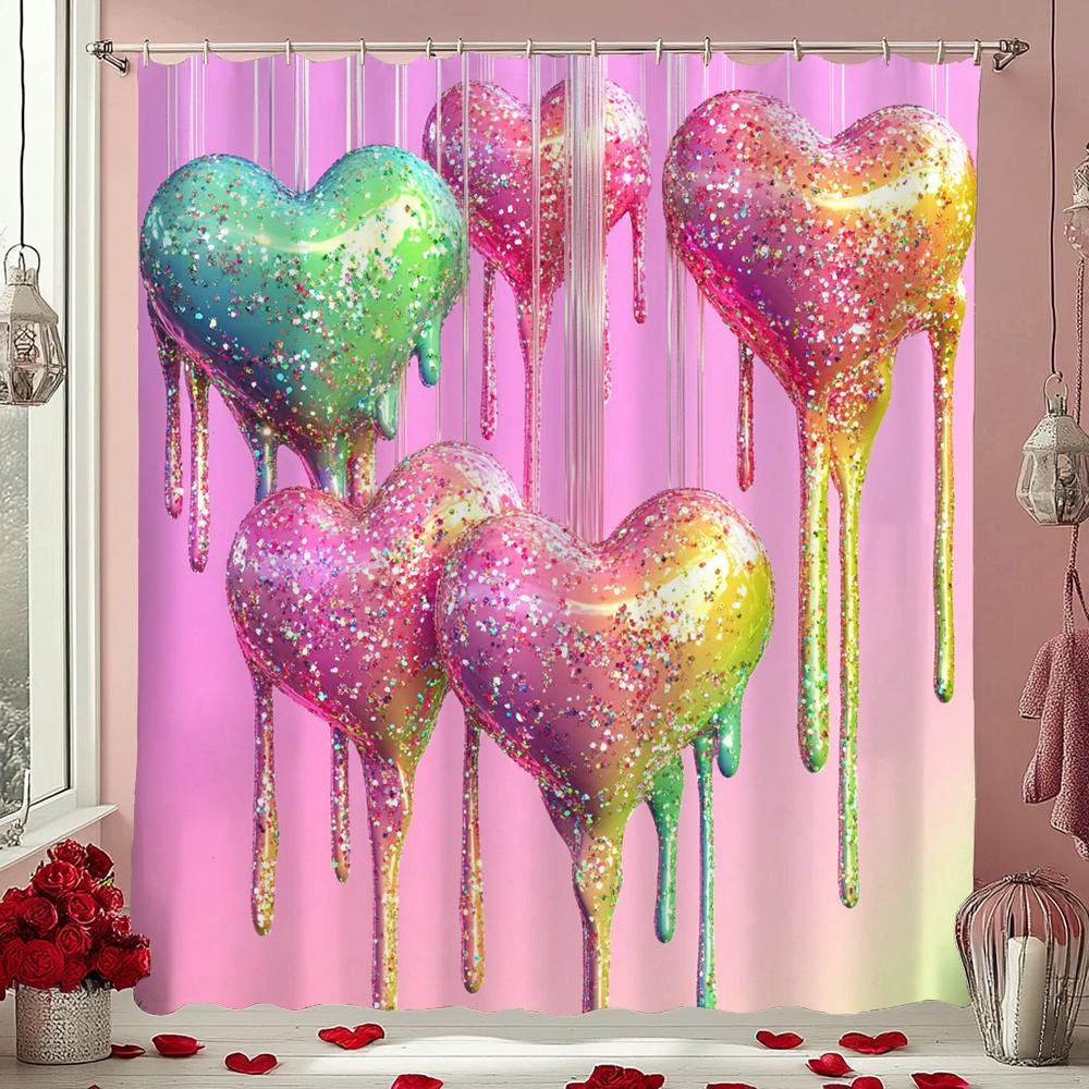 Colorful Fantasy Rose Love Heart Shower Curtain, Bathroom Decorative Shower Curtain, Waterproof Shower Curtain With Hooks W60H190(CM)-1 Pcs
Colorful Fantasy Rose Love Heart Shower Curtain, Bathroom Decorative Shower Curtain, Waterproof Shower Curtain With Hooks W60H190(CM)-1 Pcs