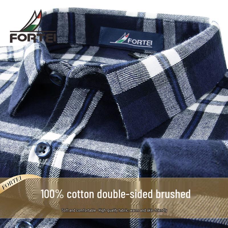 Men s 100% Cotton Double-Brushed Plaid Long-Sleeve Shirt 41
Men s 100% Cotton Double-Brushed Plaid Long-Sleeve Shirt 41