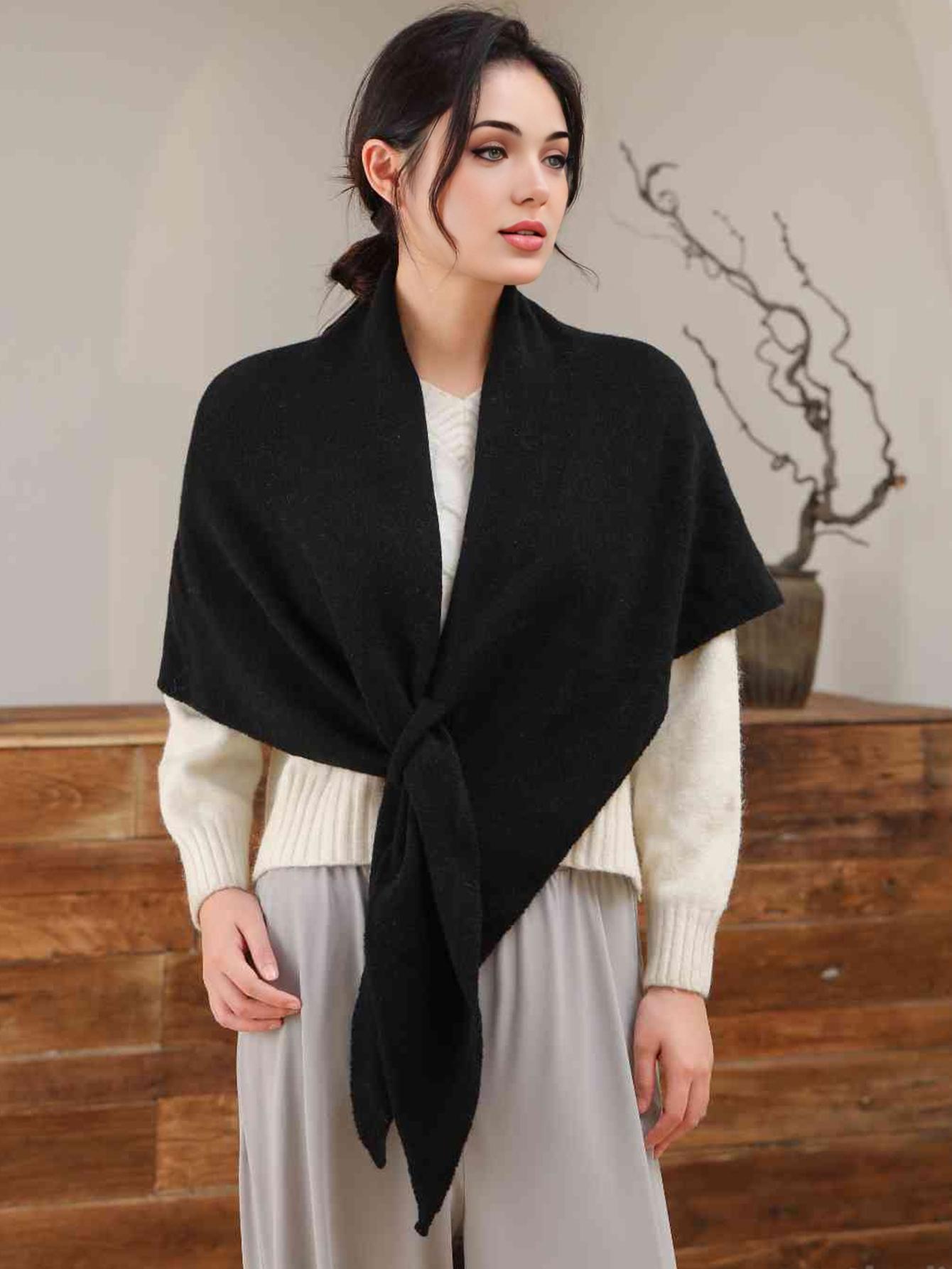 Autumn and Winter Triangle Scarf New Women s Neck Wrap Wool Blended Triangular Shawl Female Thickened With Knitted Warm Shoulder One Size чорний
Autumn and Winter Triangle Scarf New Women s Neck Wrap Wool Blended Triangular Shawl Female Thickened With Knitted Warm Shoulder One Size чорний