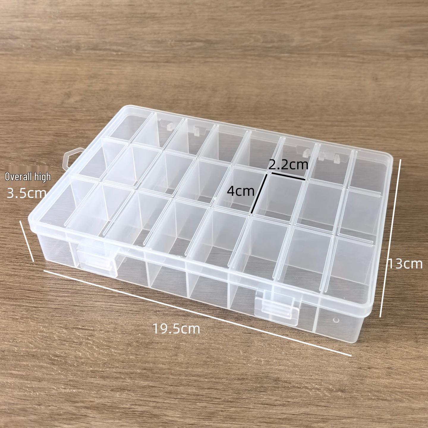 24-Compartment Black Jewelry & Small Parts Storage Box, 3.5cm High 19*13*3.6cm
24-Compartment Black Jewelry & Small Parts Storage Box, 3.5cm High 19*13*3.6cm
