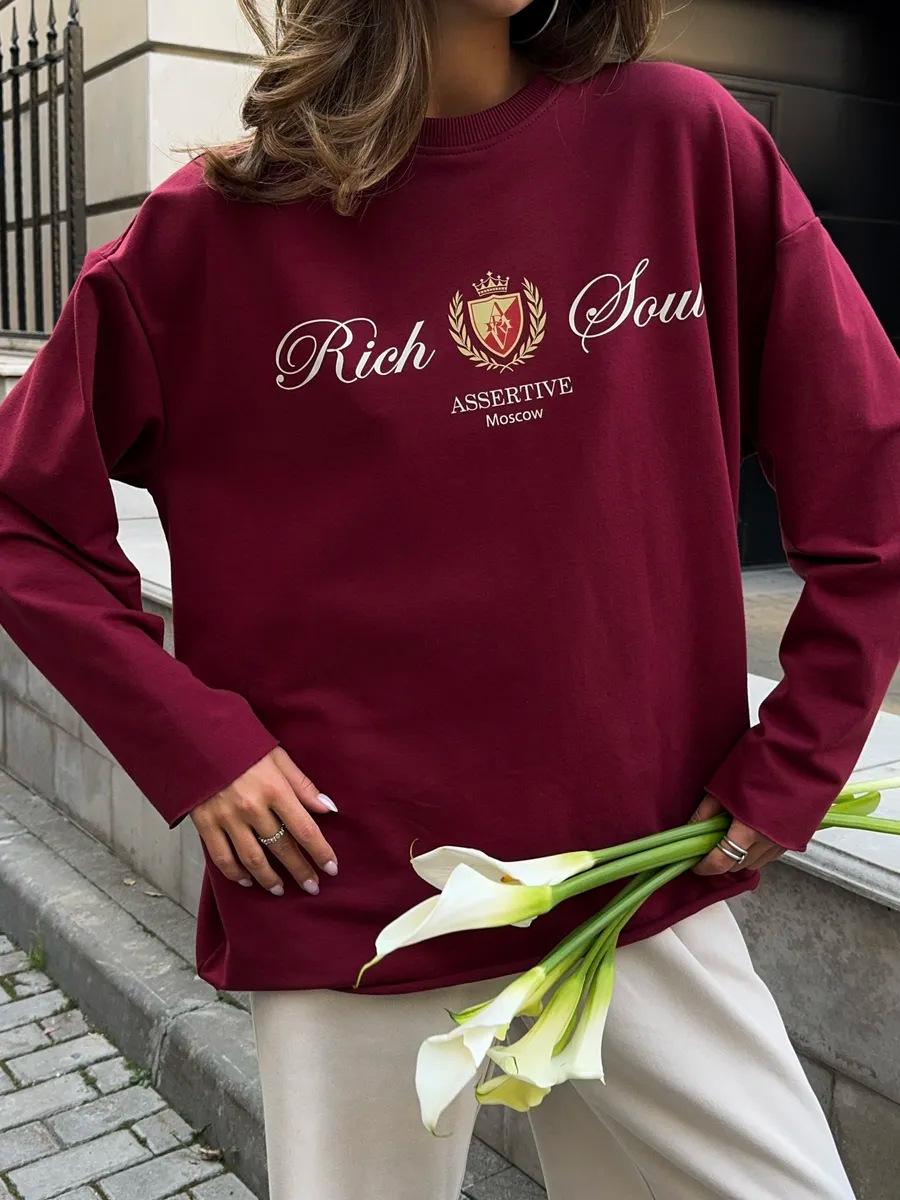Spring and Autumn Versatile Personality Guochao 100% Cotton T-Shirt Casual Trend Alphabet Printed Top XXXL бордовий
Spring and Autumn Versatile Personality Guochao 100% Cotton T-Shirt Casual Trend Alphabet Printed Top XXXL бордовий