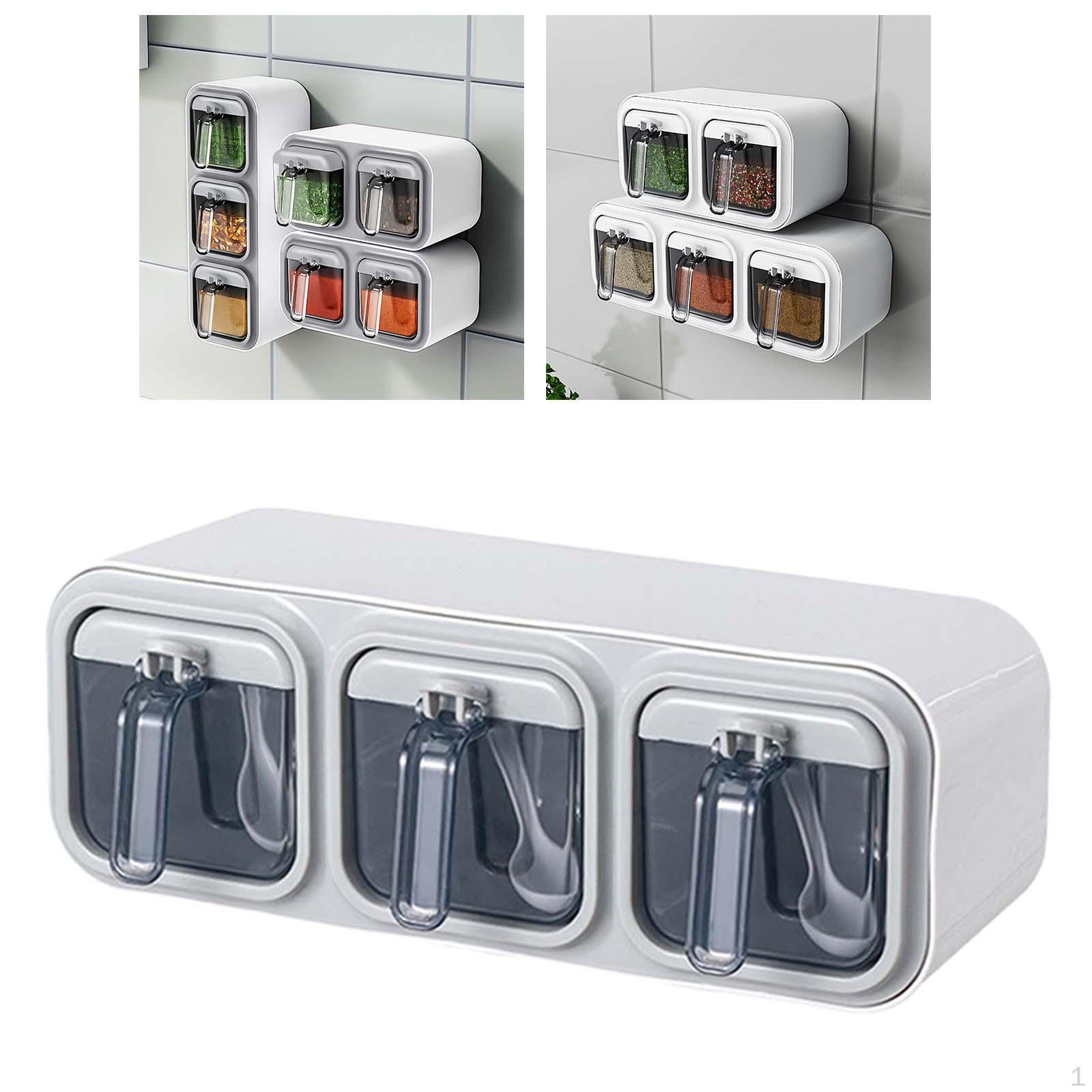 , баночки для специй, практичная бутылка с несколькими дозаторами для аксессуаров для перца в отеле 3 Grid Gray