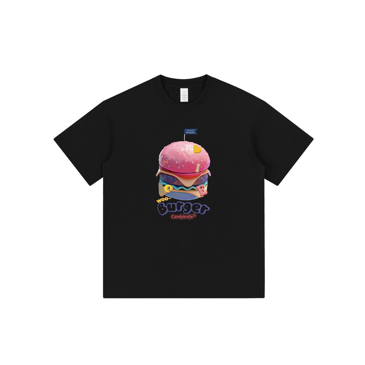 Retro Hamburger Print Short Sleeve T-Shirt for Couples - Trendy, Loose Fit for Men & Women Medium
Retro Hamburger Print Short Sleeve T-Shirt for Couples - Trendy, Loose Fit for Men & Women Medium