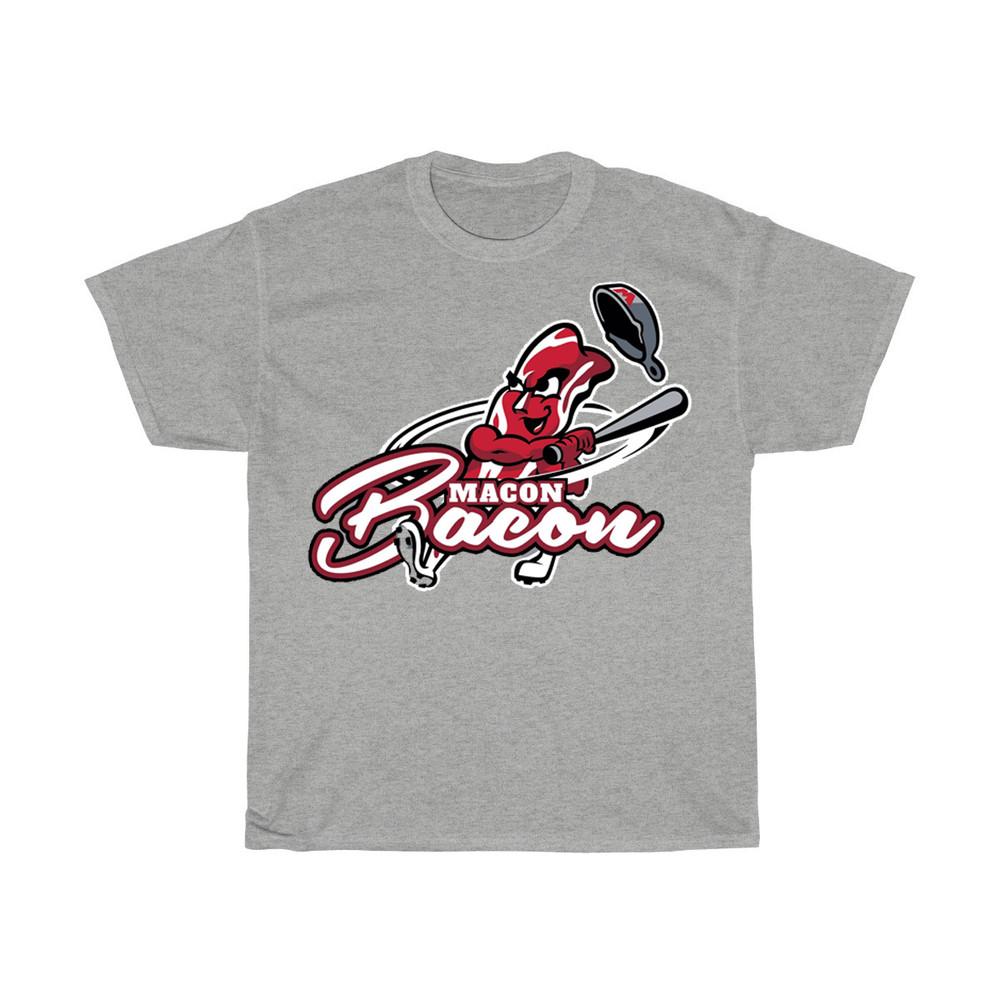 Macon Bacon Baseball T-shirt Grey Cotton All Sizes S-5XL Unisex T-Shirt M
Macon Bacon Baseball T-shirt Grey Cotton All Sizes S-5XL Unisex T-Shirt M