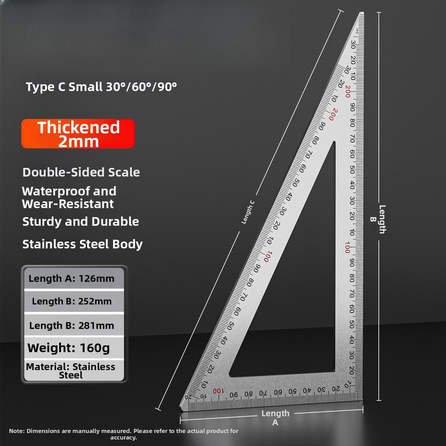 New Triangle Ruler Measurement Tool Stainless Steel Carpenter Tools Cm Metric Angle Ruler Square Woodworking Tools Ship Within 24 Hours
New Triangle Ruler Measurement Tool Stainless Steel Carpenter Tools Cm Metric Angle Ruler Square Woodworking Tools Ship Within 24 Hours