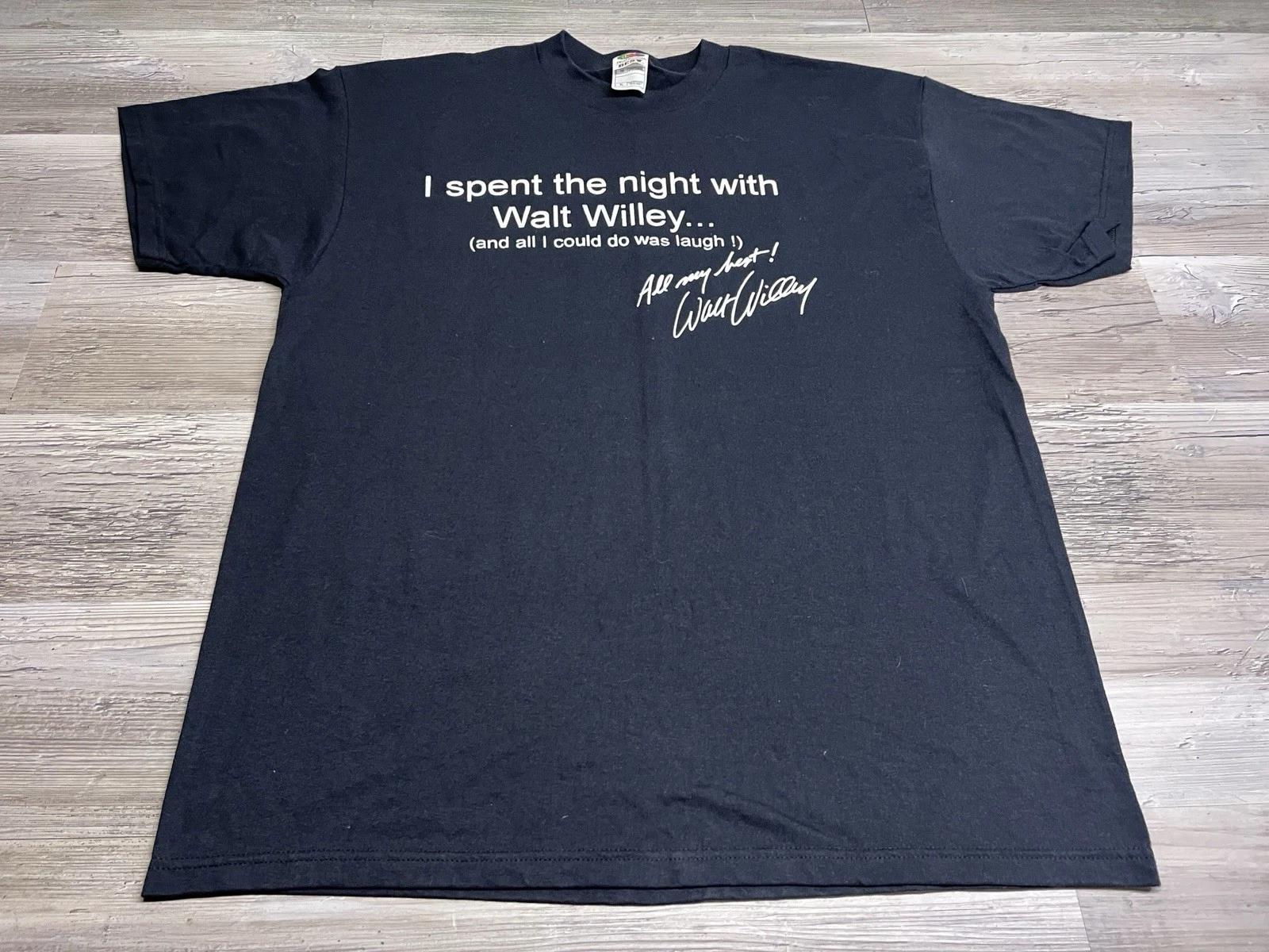 Vintage Y2K Comedy Show Promo T-Shirt I Spent The Night With Walt Willey Size XL 4XL
Vintage Y2K Comedy Show Promo T-Shirt I Spent The Night With Walt Willey Size XL 4XL